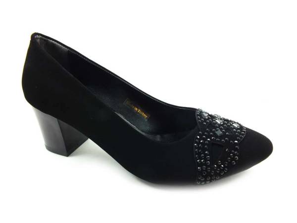 Topuklu Bayan Ayakkabı - Siyah - 346