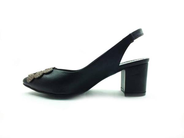 Topuklu Bayan Ayakkabı - Siyah - 600
