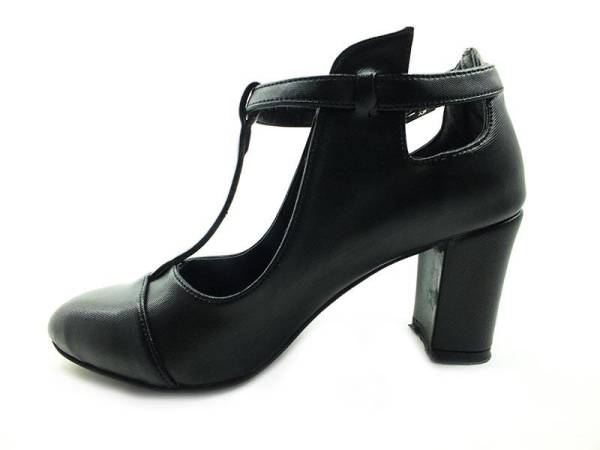 Topuklu Bayan Ayakkabı - Siyah-Lazer - 820