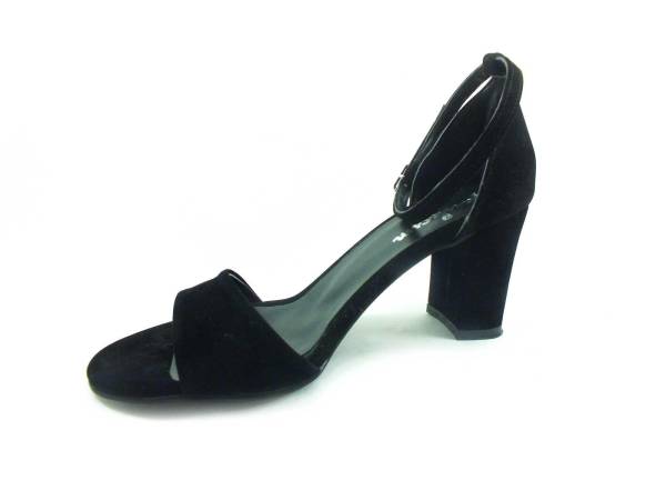 Çarıkçım Topuklu Bayan Ayakkabı - Siyah-Süet - 08