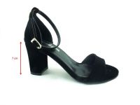 Çarıkçım Topuklu Bayan Ayakkabı - Siyah-Süet - 08 - Thumbnail