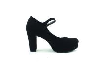 Topuklu Bayan Ayakkabı - Siyah-Süet - 1738 - Thumbnail