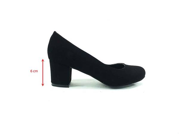 Topuklu Bayan Ayakkabı - Siyah-Süet - 301