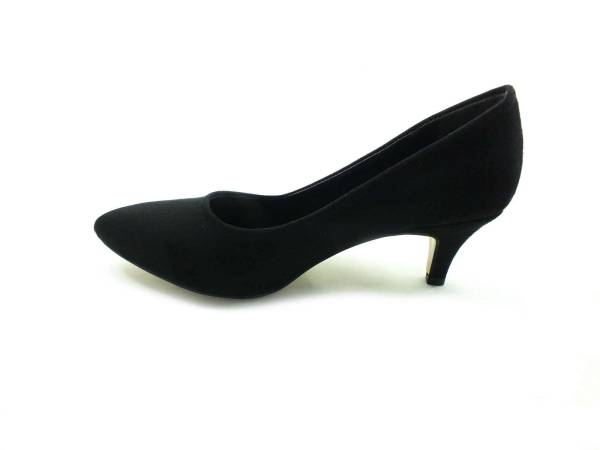 Topuklu Bayan Ayakkabı - Siyah-Süet - 6000