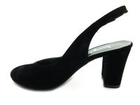 Topuklu Bayan Ayakkabı - Siyah-Süet - 650 - Thumbnail