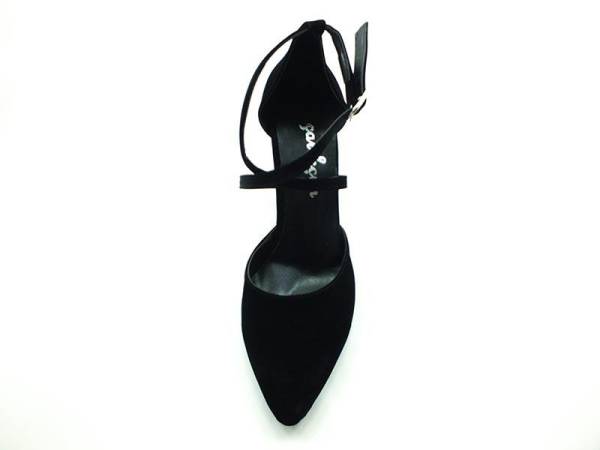 Topuklu Bayan Ayakkabı - Siyah-Süet - 660