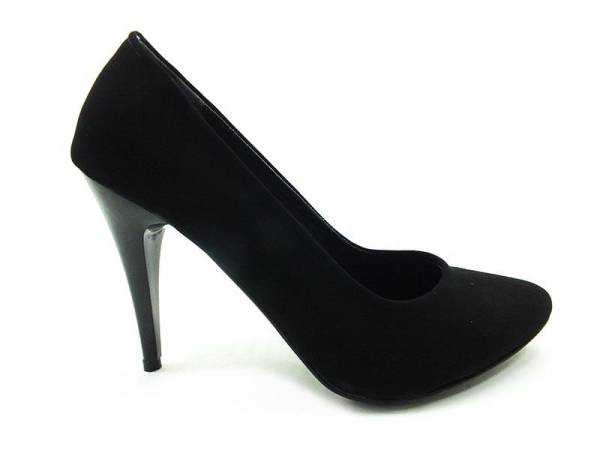 Çarıkçım Stiletto Ayakkabı - Siyah-Süet - 700