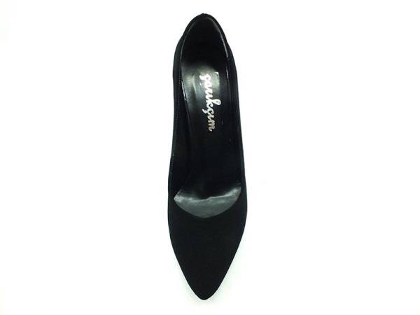 Çarıkçım Stiletto Ayakkabı - Siyah-Süet - 700 - 3