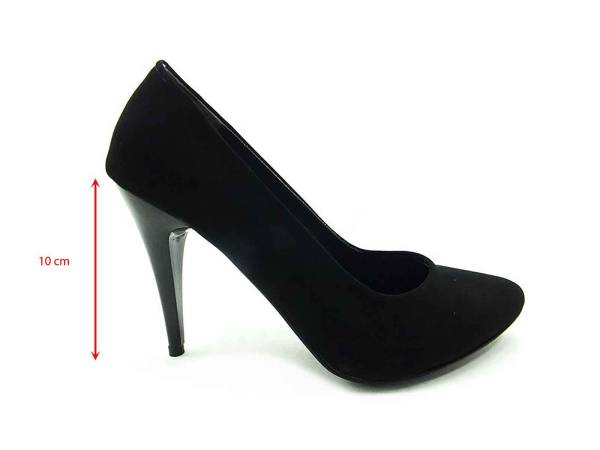 Çarıkçım Stiletto Ayakkabı - Siyah-Süet - 700 - 5
