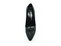 Çarıkçım Stiletto Ayakkabı - Siyah-Simli - 700 - Thumbnail