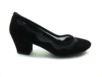 Topuklu Bayan Ayakkabı - Siyah-Süet - 8637 - Thumbnail