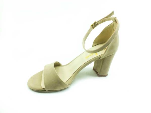 Çarıkçım Topuklu Bayan Ayakkabı - Ten-Süet - 08