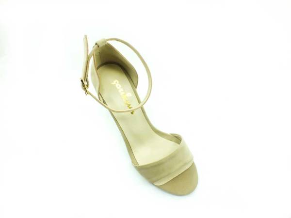 Çarıkçım Topuklu Bayan Ayakkabı - Ten-Süet - 08