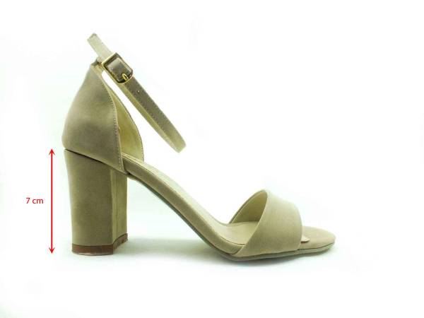 Çarıkçım Topuklu Bayan Ayakkabı - Ten-Süet - 08