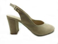 Topuklu Bayan Ayakkabı - Ten-Süet - 650 - Thumbnail