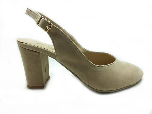 Topuklu Bayan Ayakkabı - Ten-Süet - 650