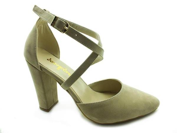 Topuklu Bayan Ayakkabı - Ten-Süet - 660