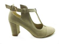 Topuklu Bayan Ayakkabı - Ten-Süet - 820 - Thumbnail