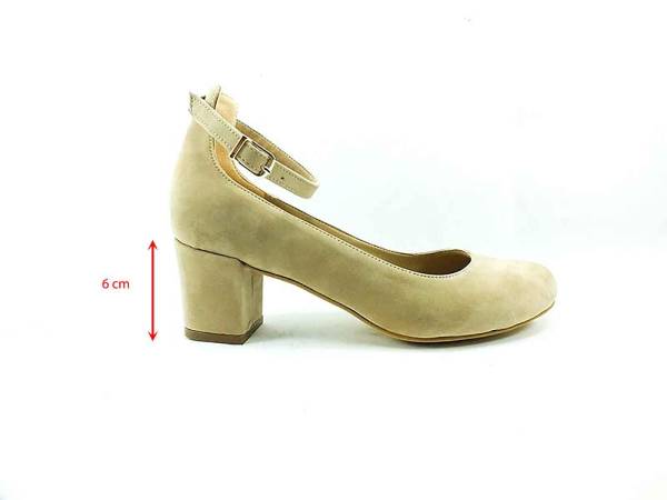 Topuklu Bayan Ayakkabı - Ten-Süet - 307