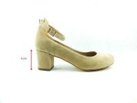 Topuklu Bayan Ayakkabı - Ten-Süet - 307 - Thumbnail