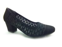 Topuklu Kadın Ayakkabı - Siyah-Süet - 8611 - Thumbnail