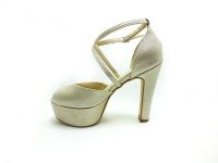 Topuklu Platform Bayan Ayakkabı - Altın-Perde - 060 - Thumbnail