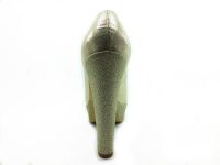 Topuklu Platform Bayan Ayakkabı - Altın-Sıvama - 1900 - Thumbnail