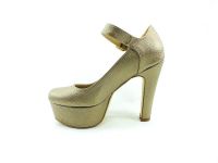 Topuklu Platform Bayan Ayakkabı - Bakır-Perde - 80 - Thumbnail