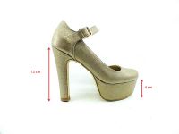 Topuklu Platform Bayan Ayakkabı - Bakır-Perde - 80 - Thumbnail
