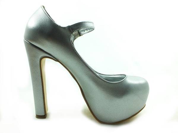 Topuklu Platform Bayan Ayakkabı - Lame-Perde - 2138