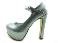 Topuklu Platform Bayan Ayakkabı - Lame-Perde - 2138 - Thumbnail