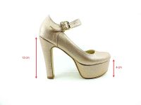 Topuklu Platform Bayan Ayakkabı - Rose-Perde - 80 - Thumbnail