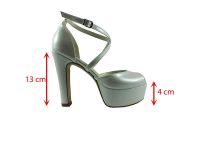 Topuklu Platform Bayan Ayakkabı - Sedef - 060 - Thumbnail