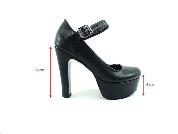 Topuklu Platform Bayan Ayakkabı - Siyah - 80