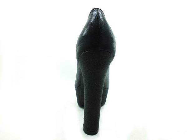 Topuklu Platform Bayan Ayakkabı - Siyah-Sıvama - 1900