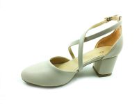 Topuklu Tek Bant Bayan Ayakkabı - Bej - 301 - Thumbnail