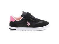 U.S. Polo Assn. Cırtlı Çocuk Spor Ayakkabısı Siyah-Pembe 47 Glock - Thumbnail