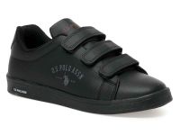 U.S. Polo Assn. Cırtlı Spor Ayakkabı Siyah-Siyah - Thumbnail