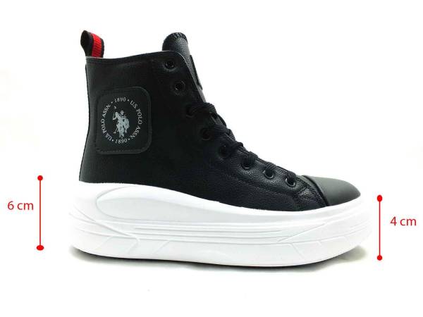 U.S. Polo Assn. Kalın Taban Sneaker Siyah