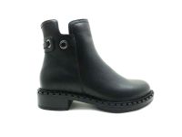 Voyager Hakiki Deri Fermuarlı Kadın Botu Siyah 91 8494 - Thumbnail