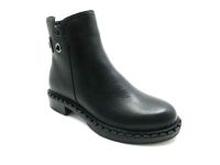 Voyager Hakiki Deri Fermuarlı Kadın Botu Siyah 91 8494 - Thumbnail