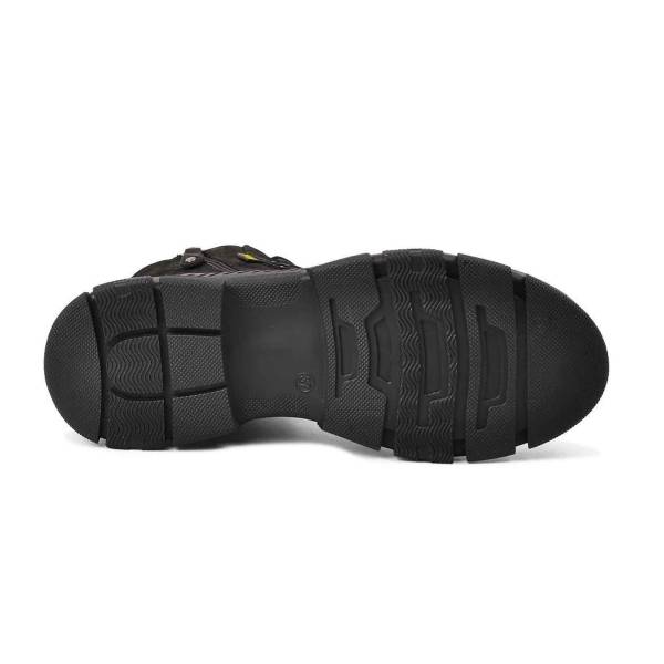 Voyager Hakiki Deri Fermuarlı Kadın Botu Siyah-Nubuk 91 8893