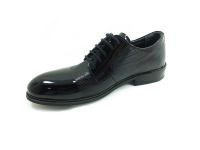 çarıkçım - Yeşildaş Bağcıklı Hakiki Deri Klasik Erkek Ayakkabısı - Siyah-Rugan-İğneli - 985-1 (1)